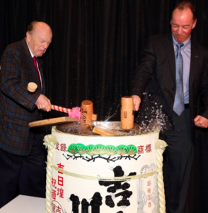 At Opening for Toyota Dealerships, Jim Pattison Bangs Drum for Island